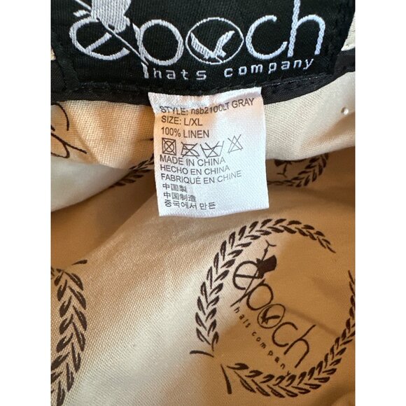 Epoch Hats Company L/XL Linen Gray Newsboy Cap Golf Sport Gatsby - Picture 5 of 5